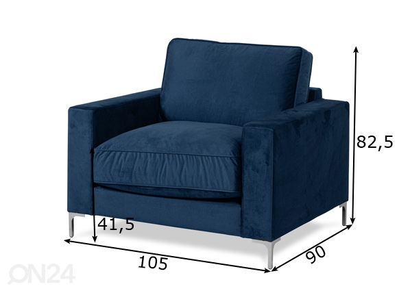 Кресло Theo Soft с перьевыми подушками размеры