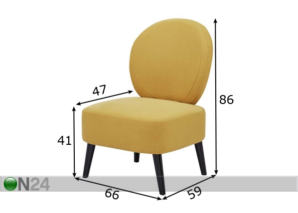 Кресло Vendi размеры