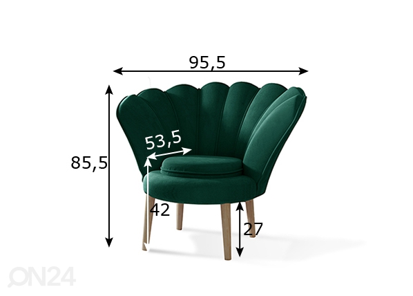Кресло Vivien размеры
