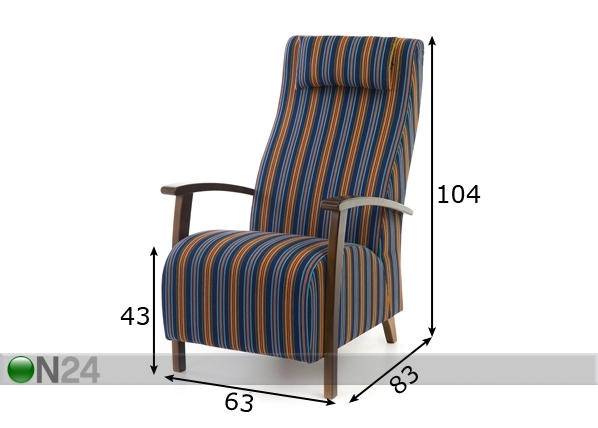 Кресло Wiivi с национальным текстилем размеры
