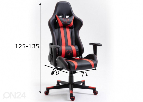 Кресло геймерское 4Gamers размеры