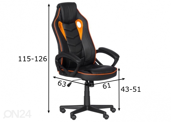 Кресло геймерское Chair Carmen 7604 размеры