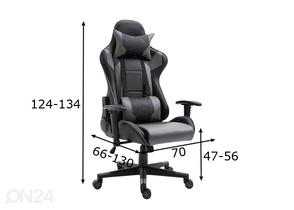 Кресло геймерское GT Race размеры