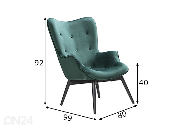 Кресло, зелёный размеры