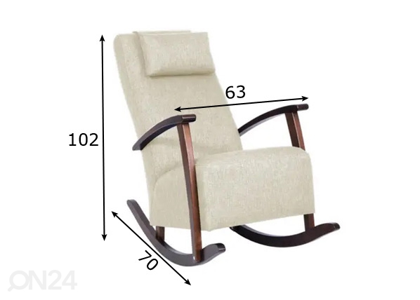 Кресло-качалка Emili размеры