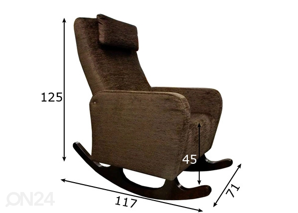 Кресло-качалка Mira 3 размеры