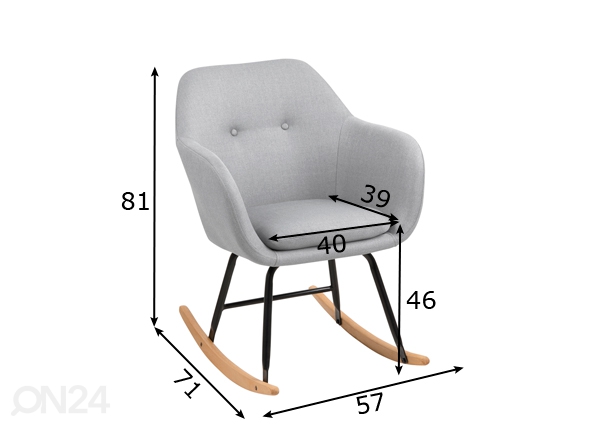 Кресло-качалка Olivia размеры