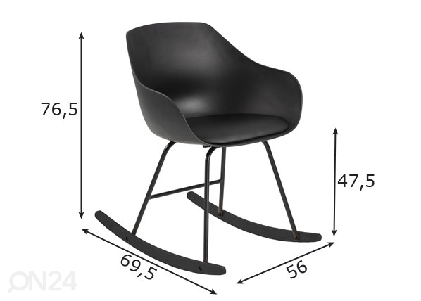 Кресло-качалка Tina размеры