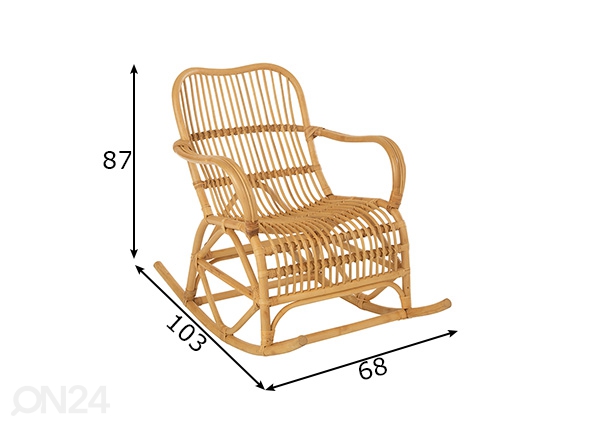 Кресло-качалка Winand размеры