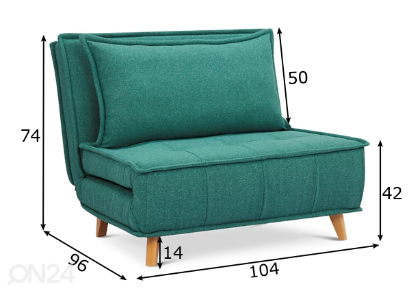 Кресло-кровать размеры