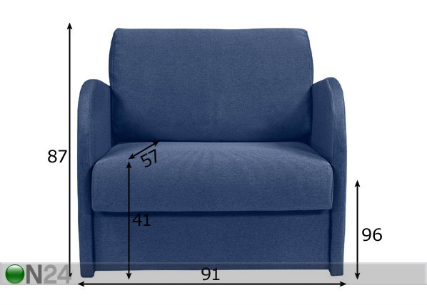 Кресло-кровать размеры