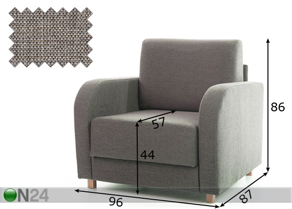Кресло-кровать Aada размеры