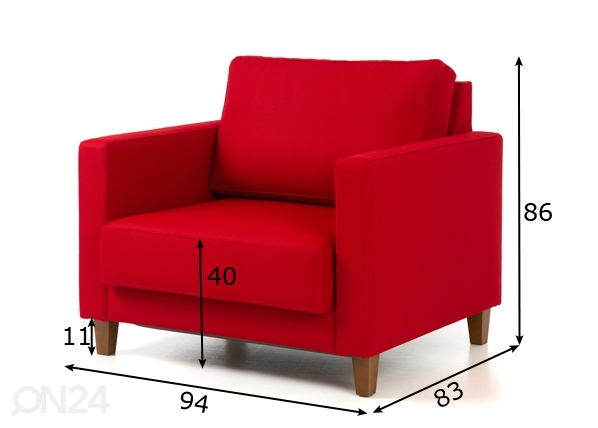 Кресло-кровать Aria размеры