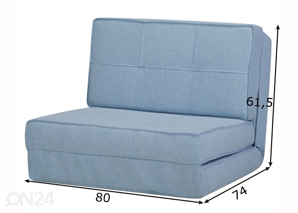 Кресло-кровать Burundi размеры