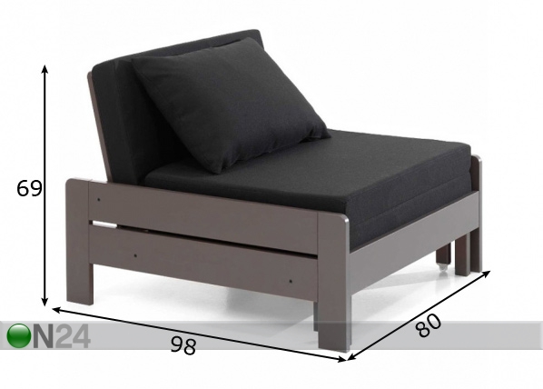 Кресло-кровать Pino размеры