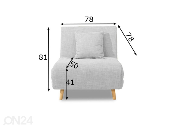 Кресло-кровать Zambia размеры