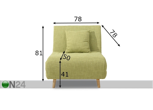 Кресло-кровать Zambia размеры