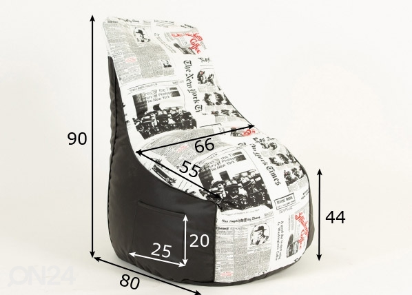 Кресло-мешок Pesaro News 300 L размеры