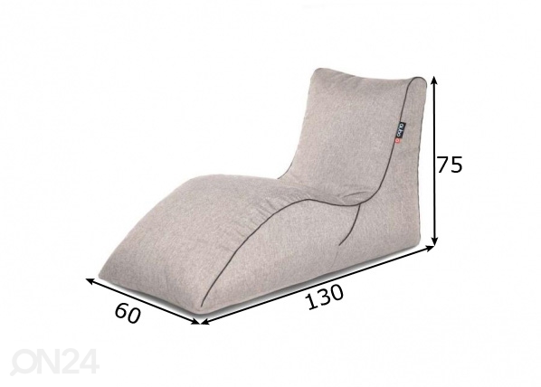 Кресло-мешок Qubo™ Lounger Interior размеры