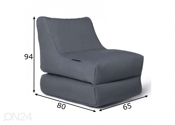 Кресло-мешок Qubo™ Lounger Portable размеры