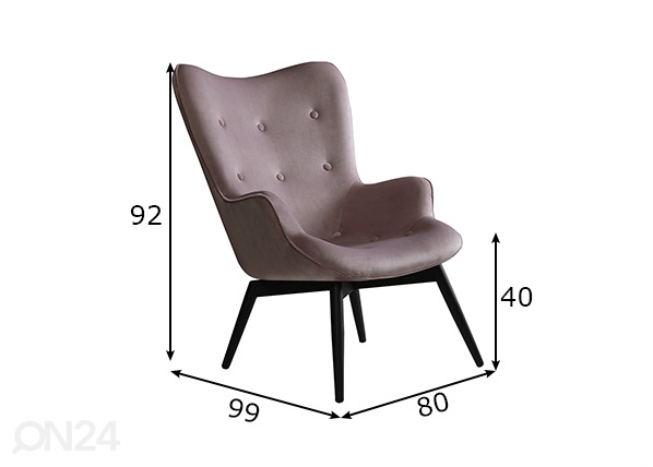 Кресло, розовый размеры