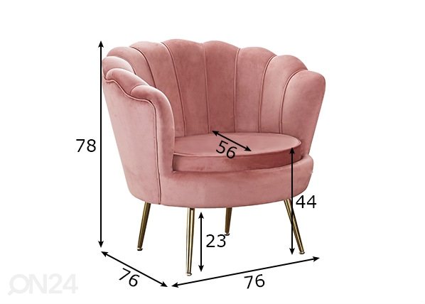 Кресло, розовый размеры