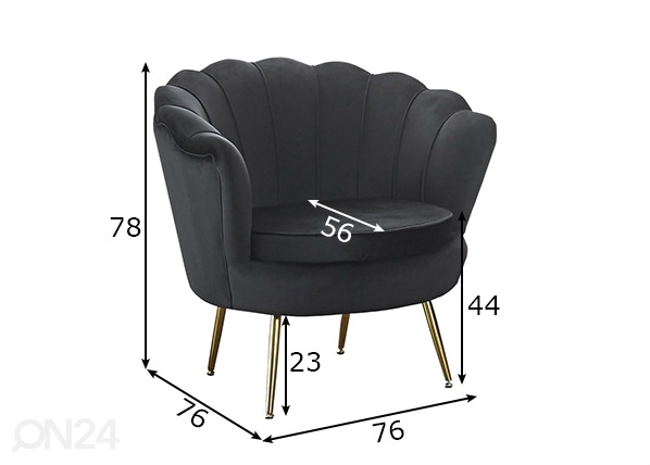 Кресло, чёрный размеры