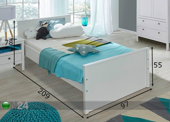 Кроватка Ole 90x200 cm размеры