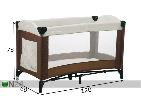 Кроватка для путешествий Britton® Compact Sand размеры