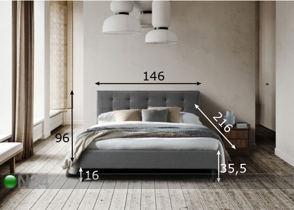 Кровать 140x200 cm размеры