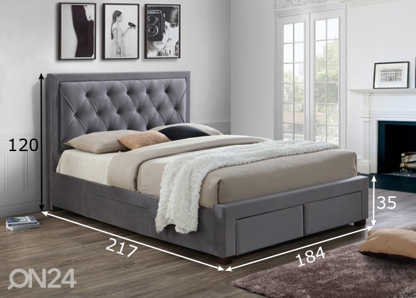 Кровать 180x200 cm размеры