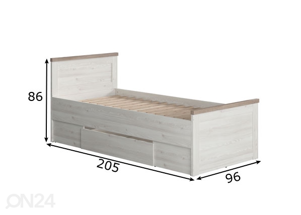 Кровать 90x200 cm размеры