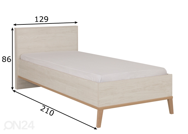 Кровать Alika 120x200 cm размеры