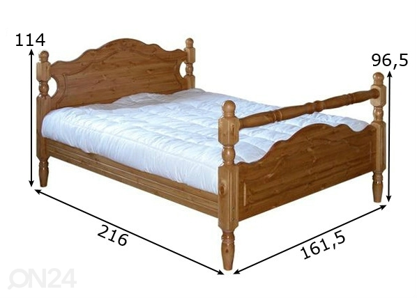 Кровать Allen 153x200 cm размеры