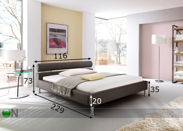 Кровать Anello 100x200 cm размеры