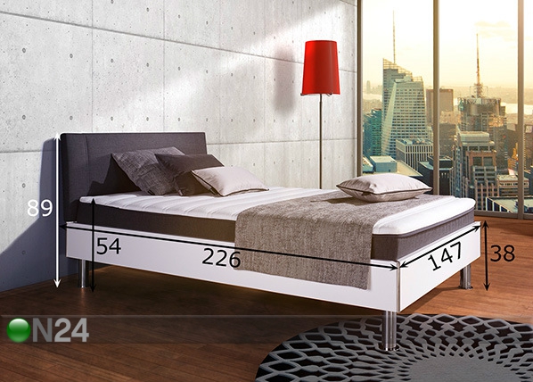 Кровать Anton + матрас 140x200 cm размеры