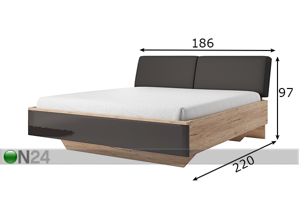 Кровать Asteria 180x200 cm размеры