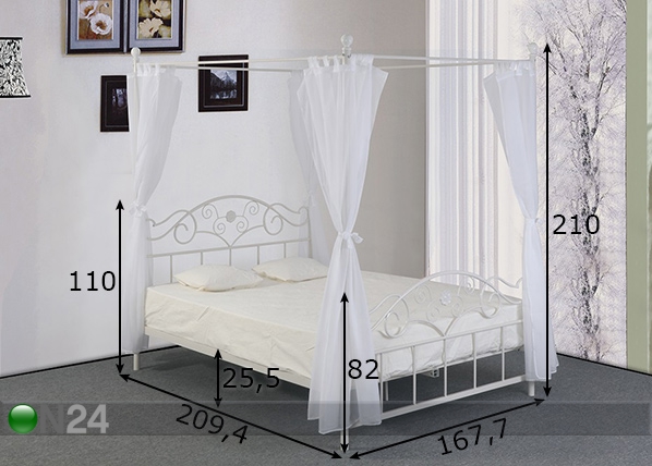 Кровать Aurelie 160x200 cm размеры