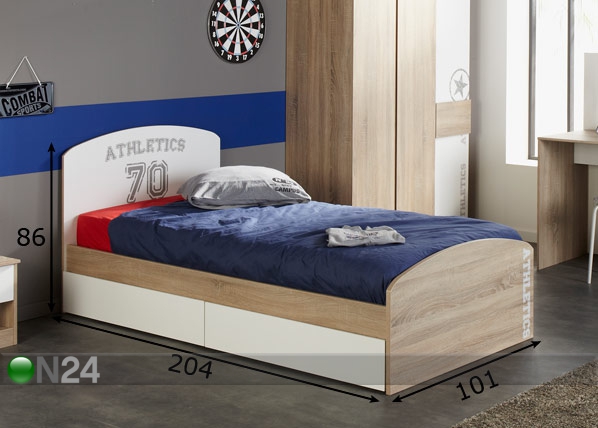 Кровать Battle 90x200 cm размеры