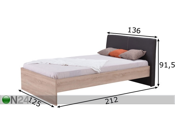 Кровать Ben 120x200 cm размеры