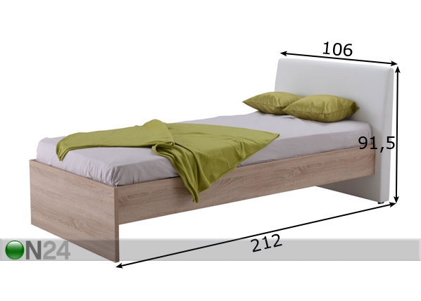 Кровать Ben 90x200 cm размеры