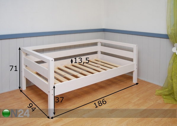 Кровать Bergen 90x180 cm размеры
