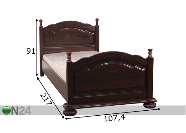 Кровать Berry 90x200 cm размеры