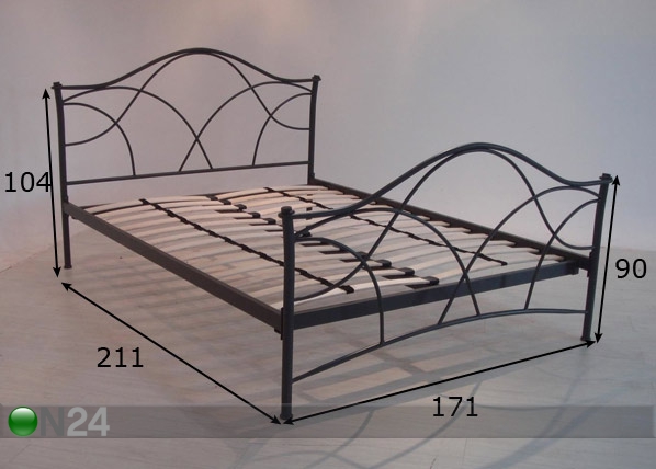 Кровать Bertha 160x200 см размеры