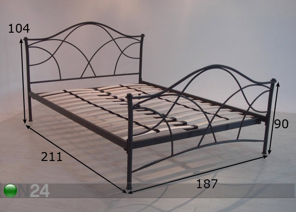 Кровать Bertha 180x200 см размеры