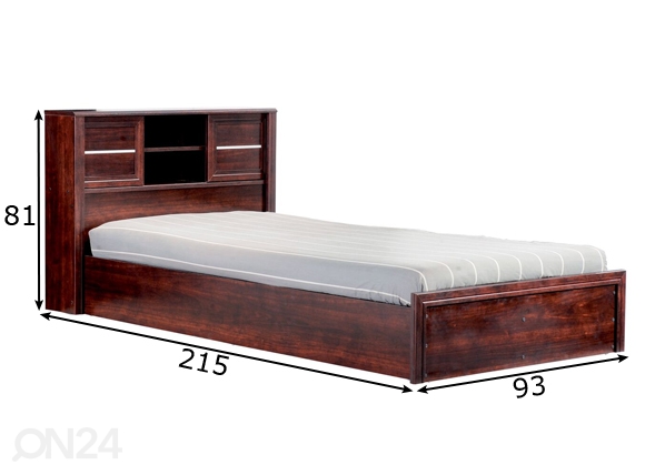 Кровать Boston 80x200 cm размеры