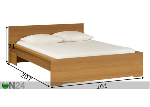 Кровать Brooklyn 140x200 cm тик размеры