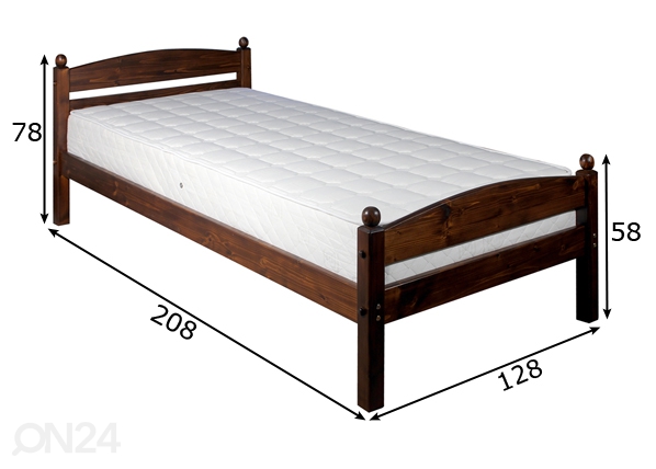 Кровать Bruno 120x200 cm размеры