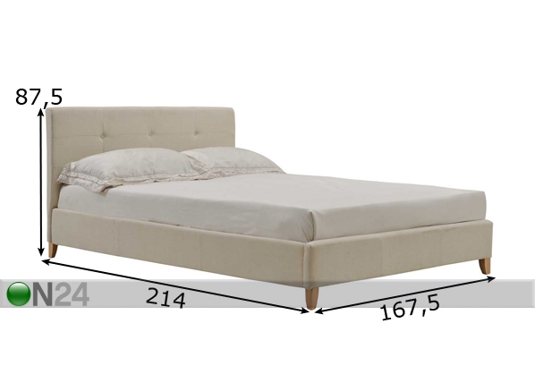 Кровать Button 160x200 cm размеры