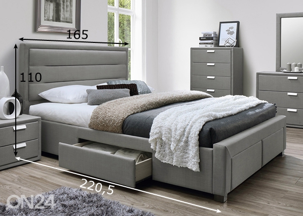 Кровать Caren с матрасом 160x200 cm размеры